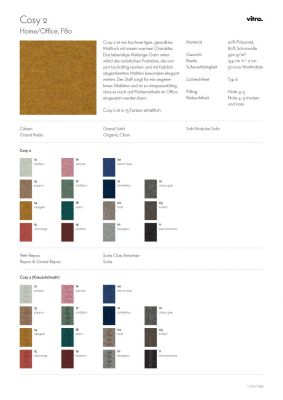 Sample Card Cosy 2 Vitra